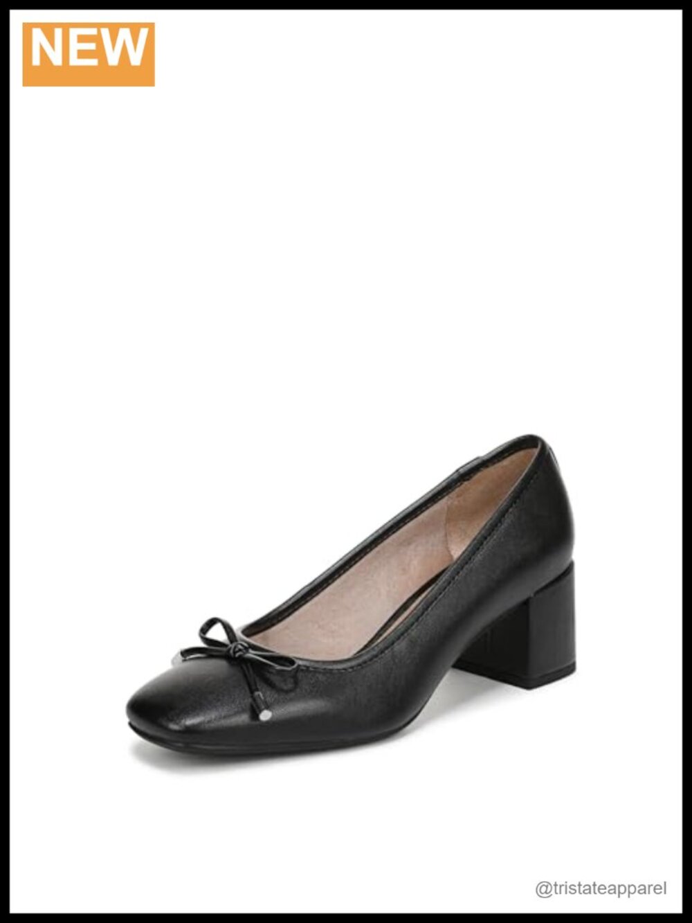 LifeStride Cora Women's Pump Block Heel Square Toe Slip-On Office Shoe
